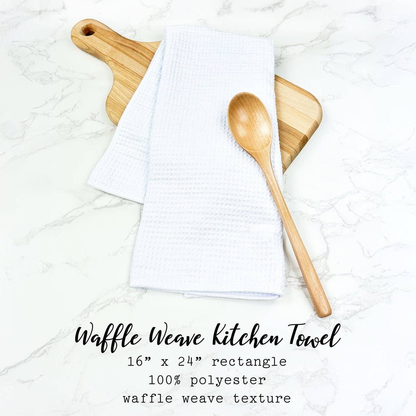 Waffle Weave Hand Towel - Alton Illinois - Indigo Tangerine