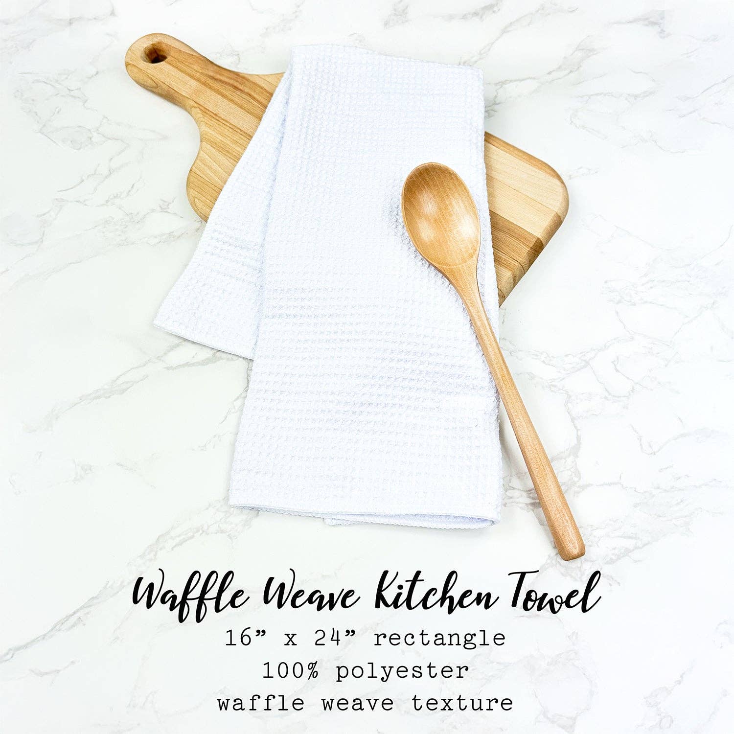 Waffle Weave Hand Towel - Alton Illinois - Indigo Tangerine