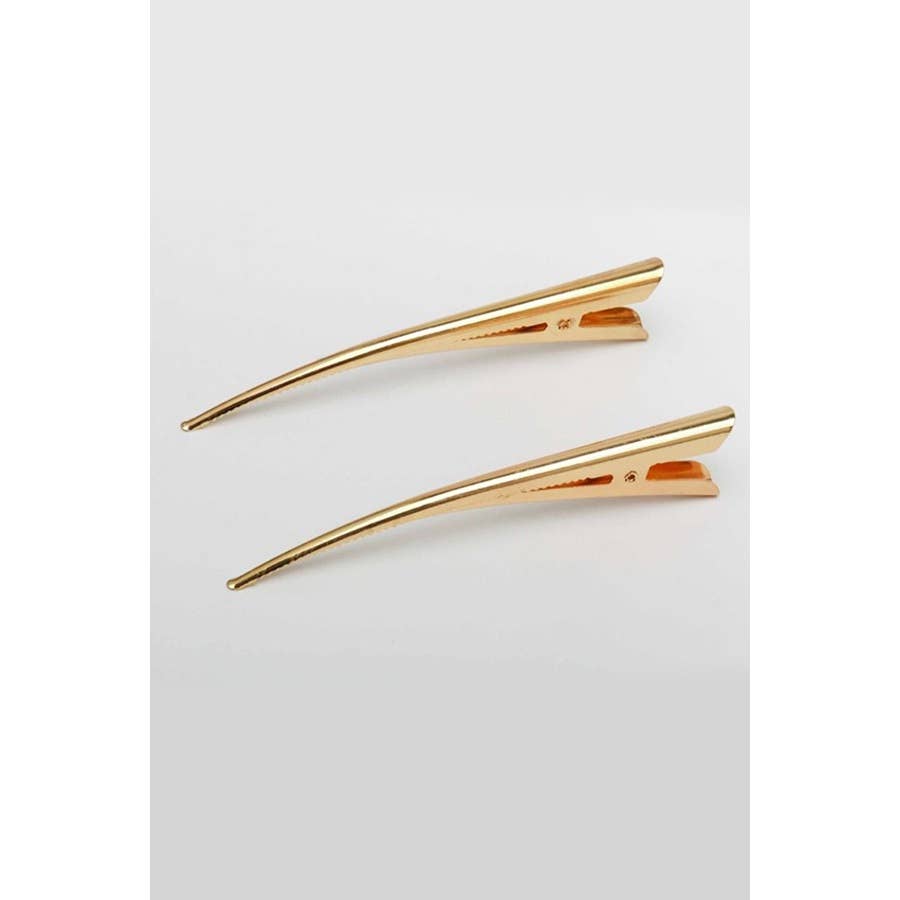 Salon Alligator Hair Clips - Set of 2 - Gold - Love and Repeat