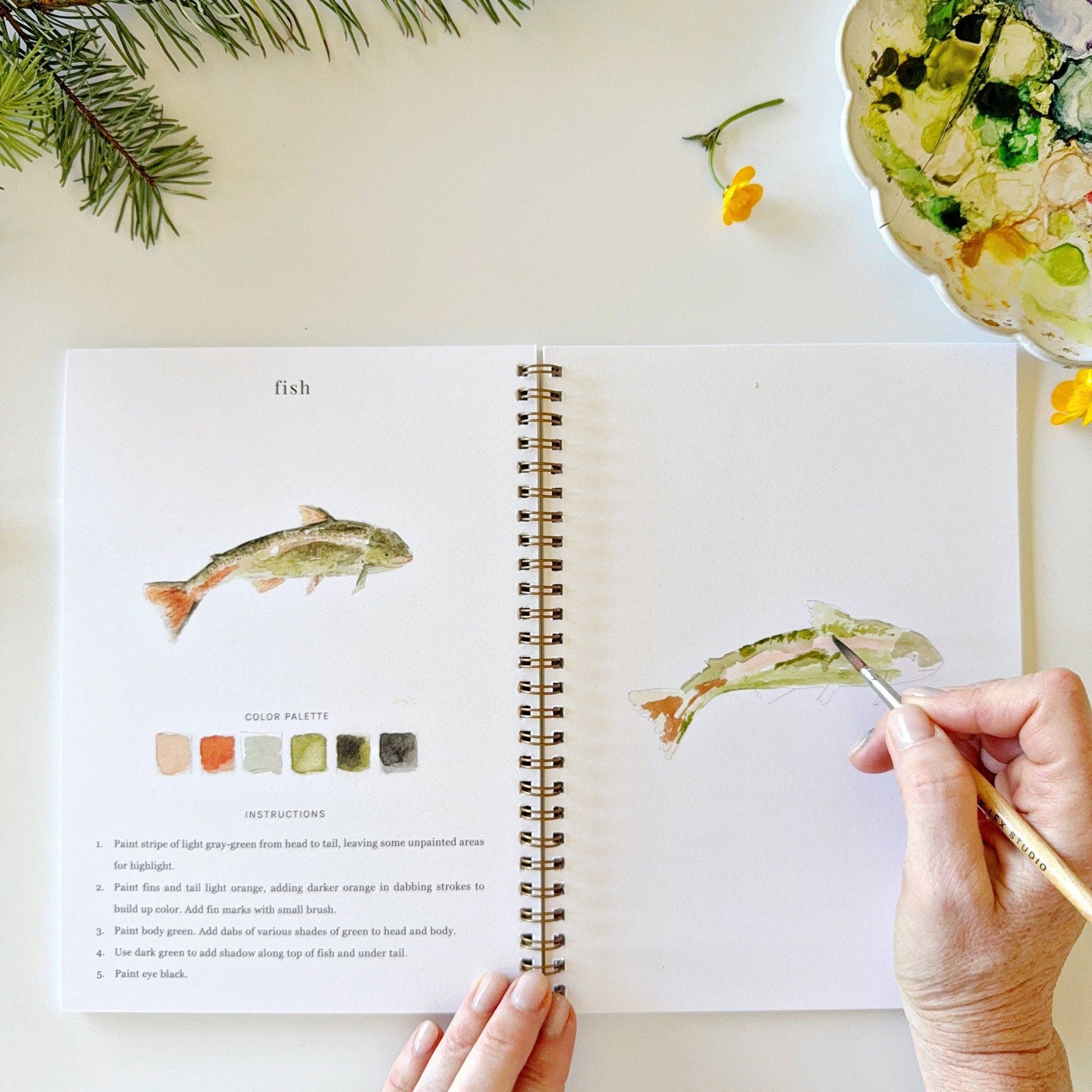 Watercolor Workbook - Camping - Emily Lex - emily lex studio