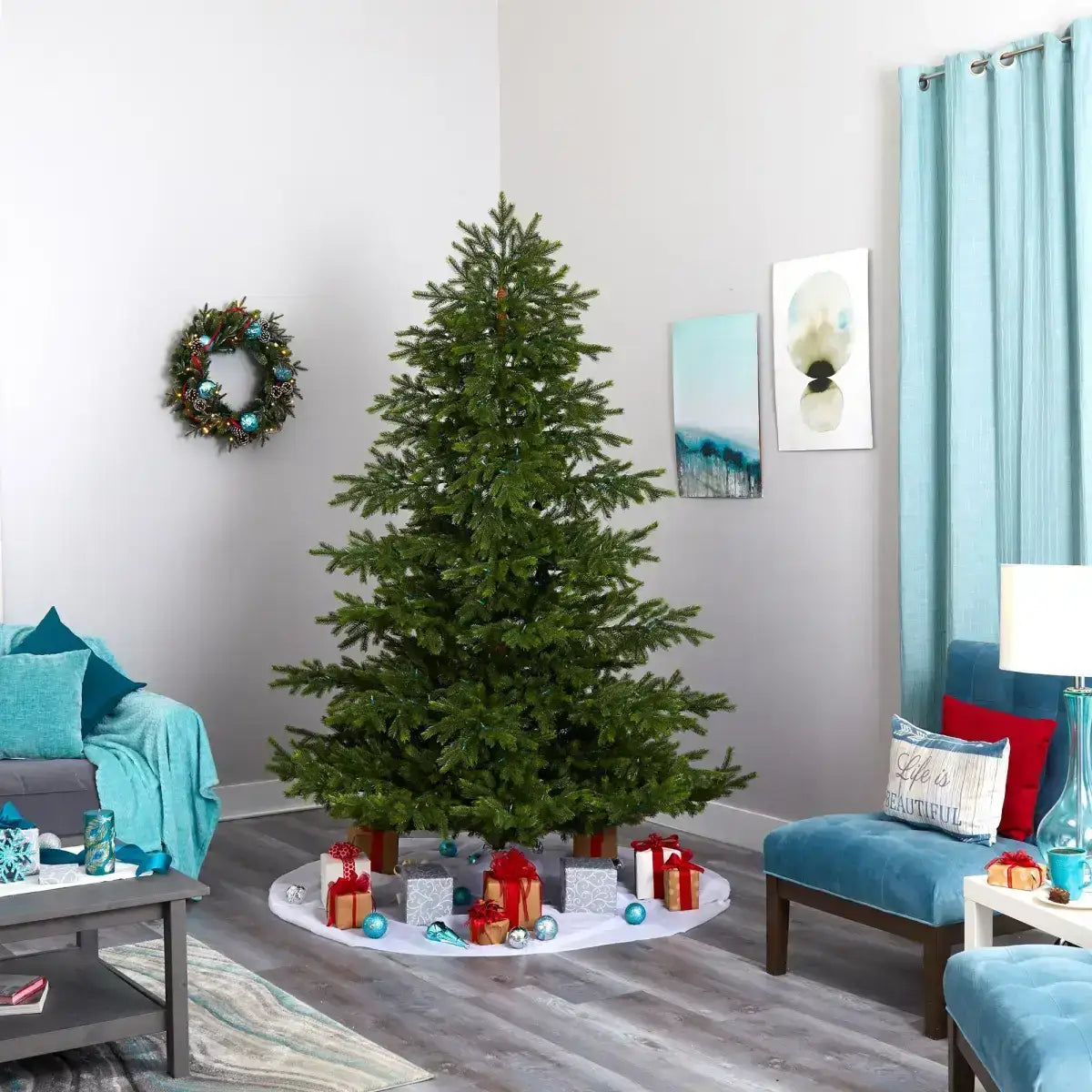 7.5’ South Carolina Spruce Real Touch Artificial Christmas Tree - Green - Nearly Natural