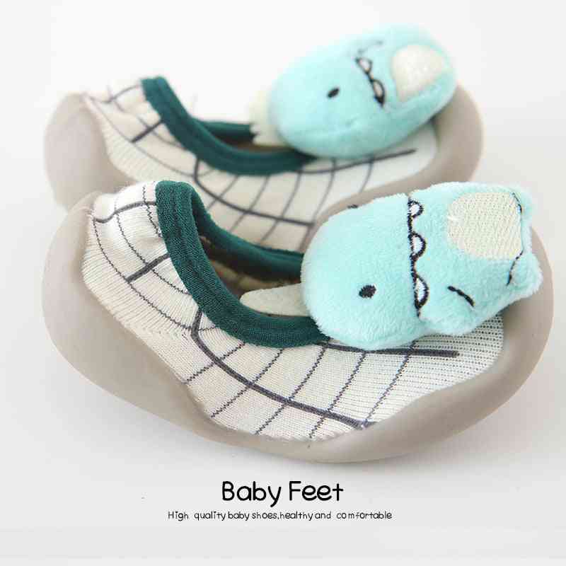 Baby Doll Sock Shoes - Blue Dino