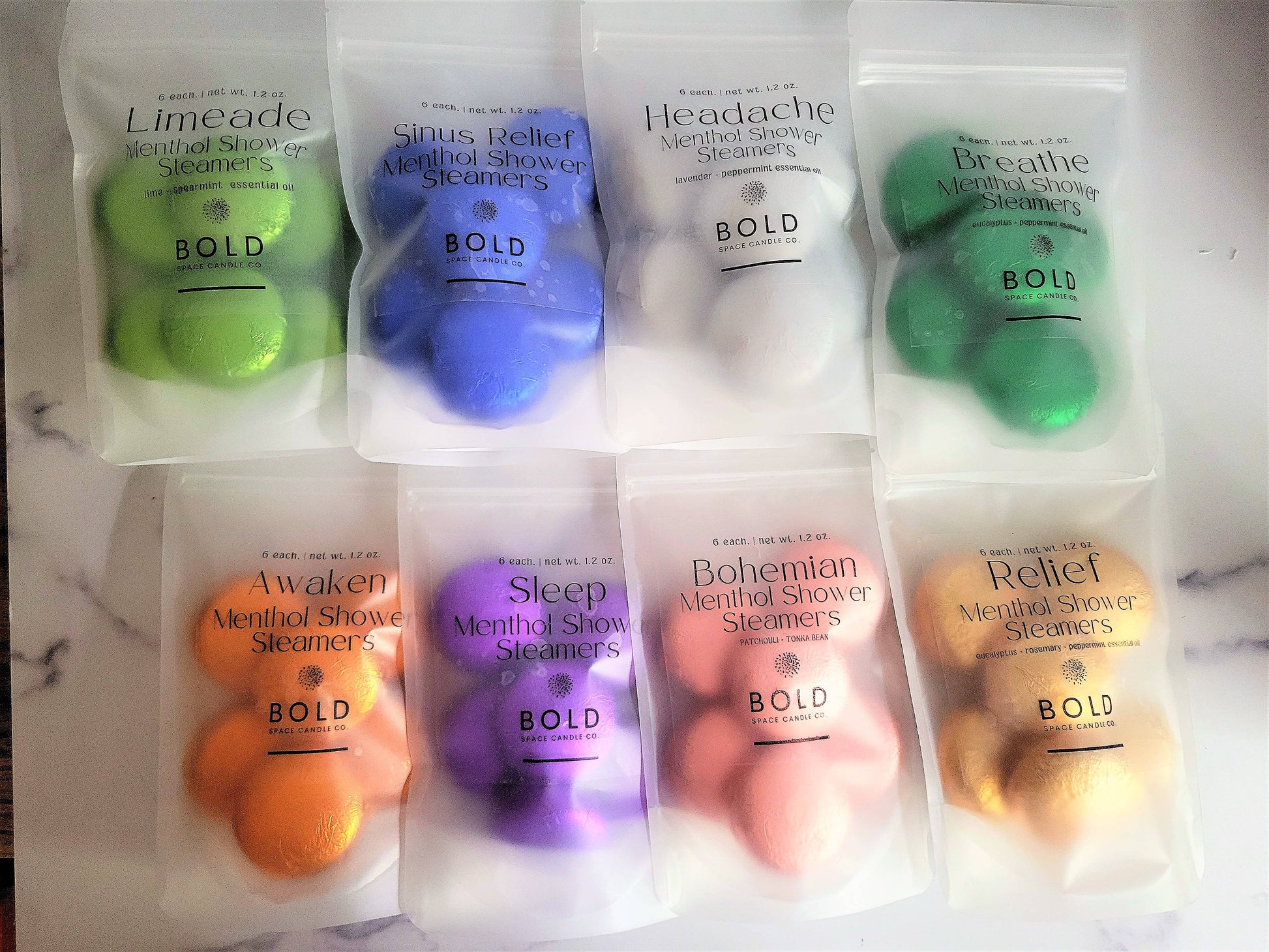 Shower Steamers – Awaken Energizing - Orange Lavender & Patchouli - 6 pack - Bold Space Candle Co.