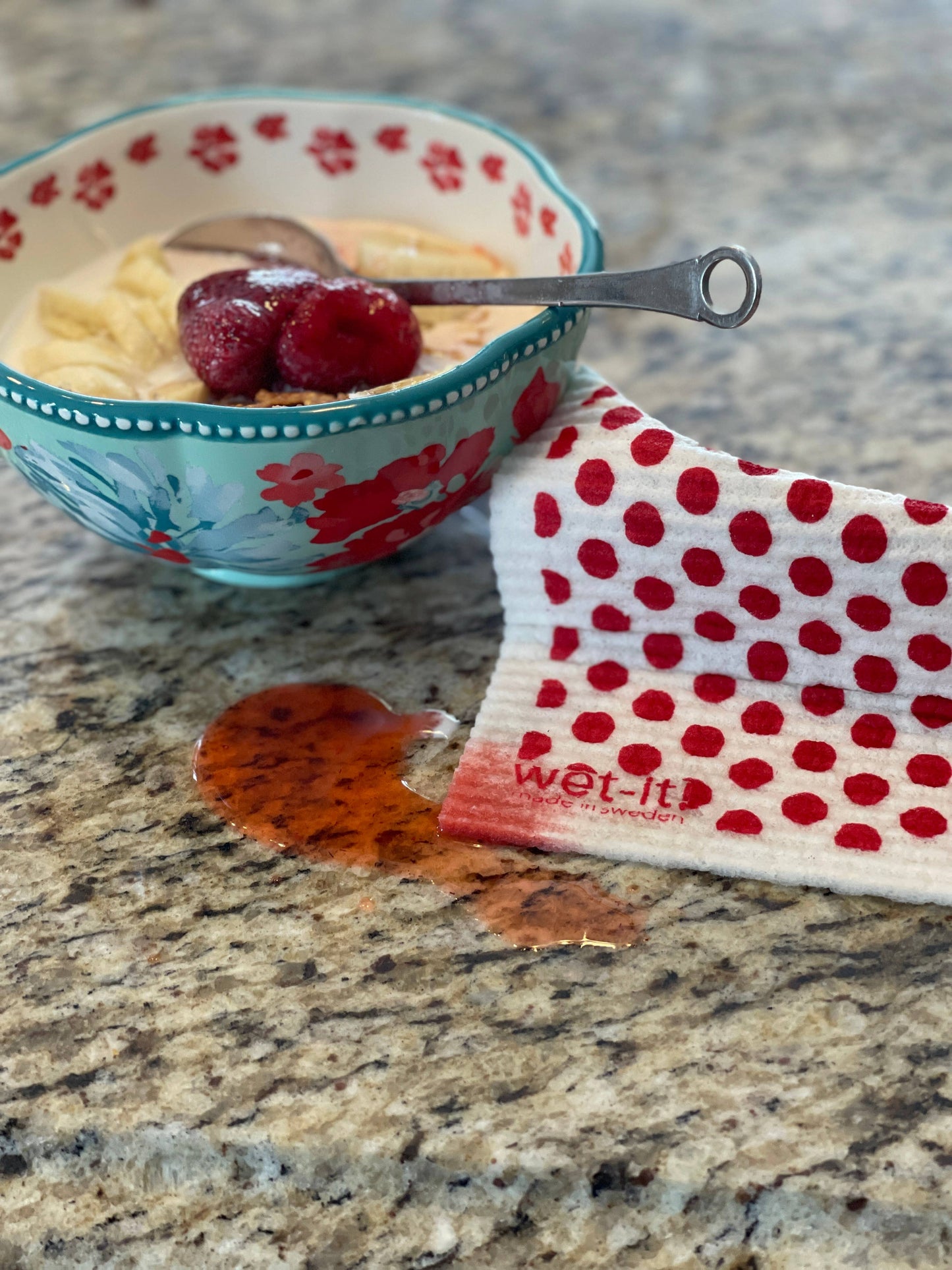 Swedish Dish Cloth - Red Dots - Wet-it!