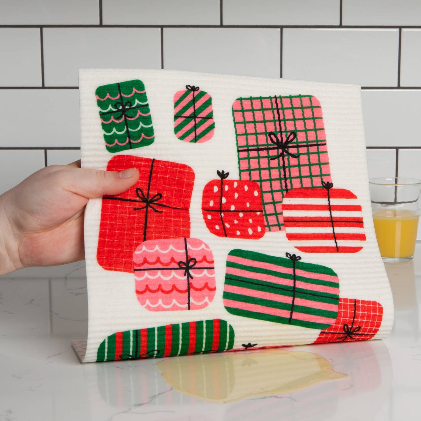 Large Swedish Dishcloth - Christmas Packages