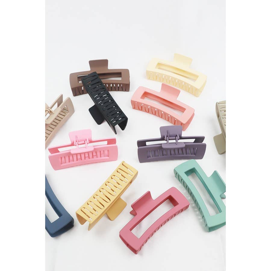 Extra Large Matte Rectangle Claw Hair Clip - Love and Repeat