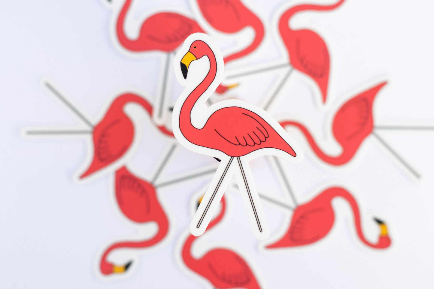 Vintage Plastic Lawn Flamingo Magnet
