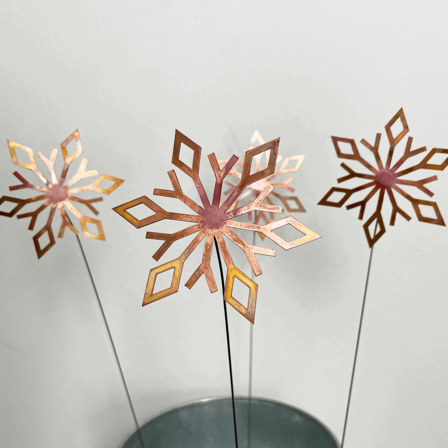 Copper Snowflake Garden Stake - Large - Clever Goods by Annabelle Noel Designs