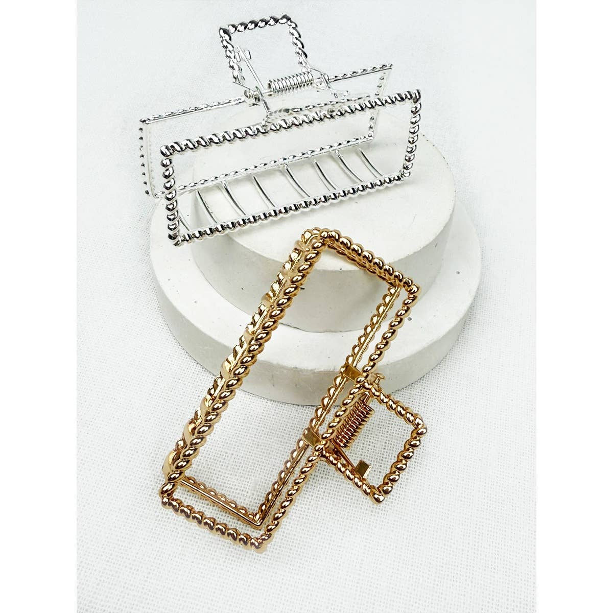 Metal Rectangle Hair Claw Clip