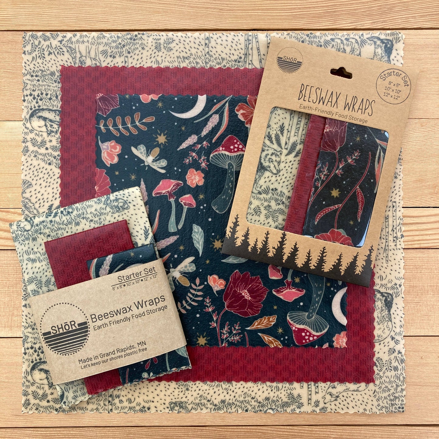 Beeswax Wraps - Wildwood - Starter Set