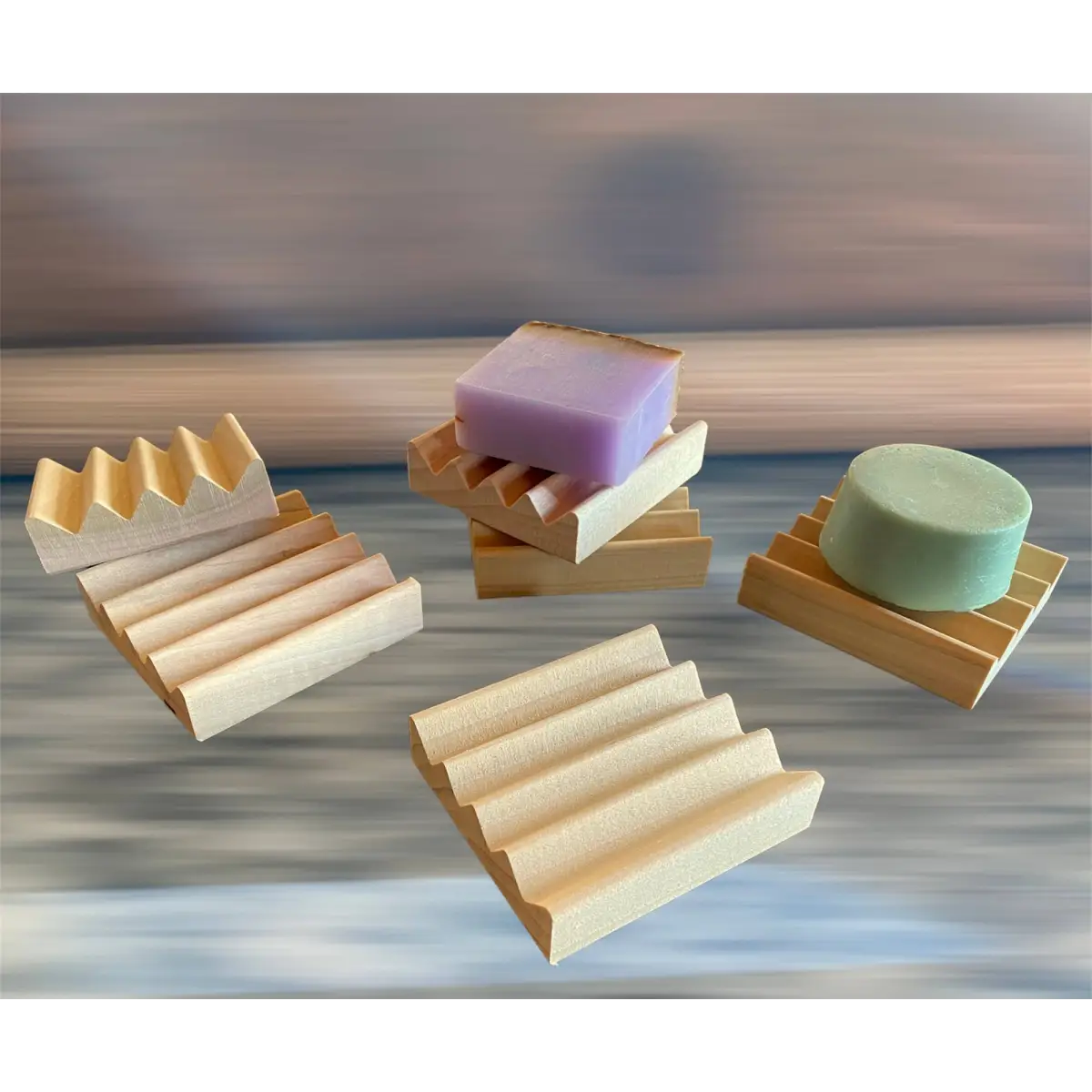 Soap or Shampoo Bar Soap Dish - 3’’ Square - Howells Wood Products