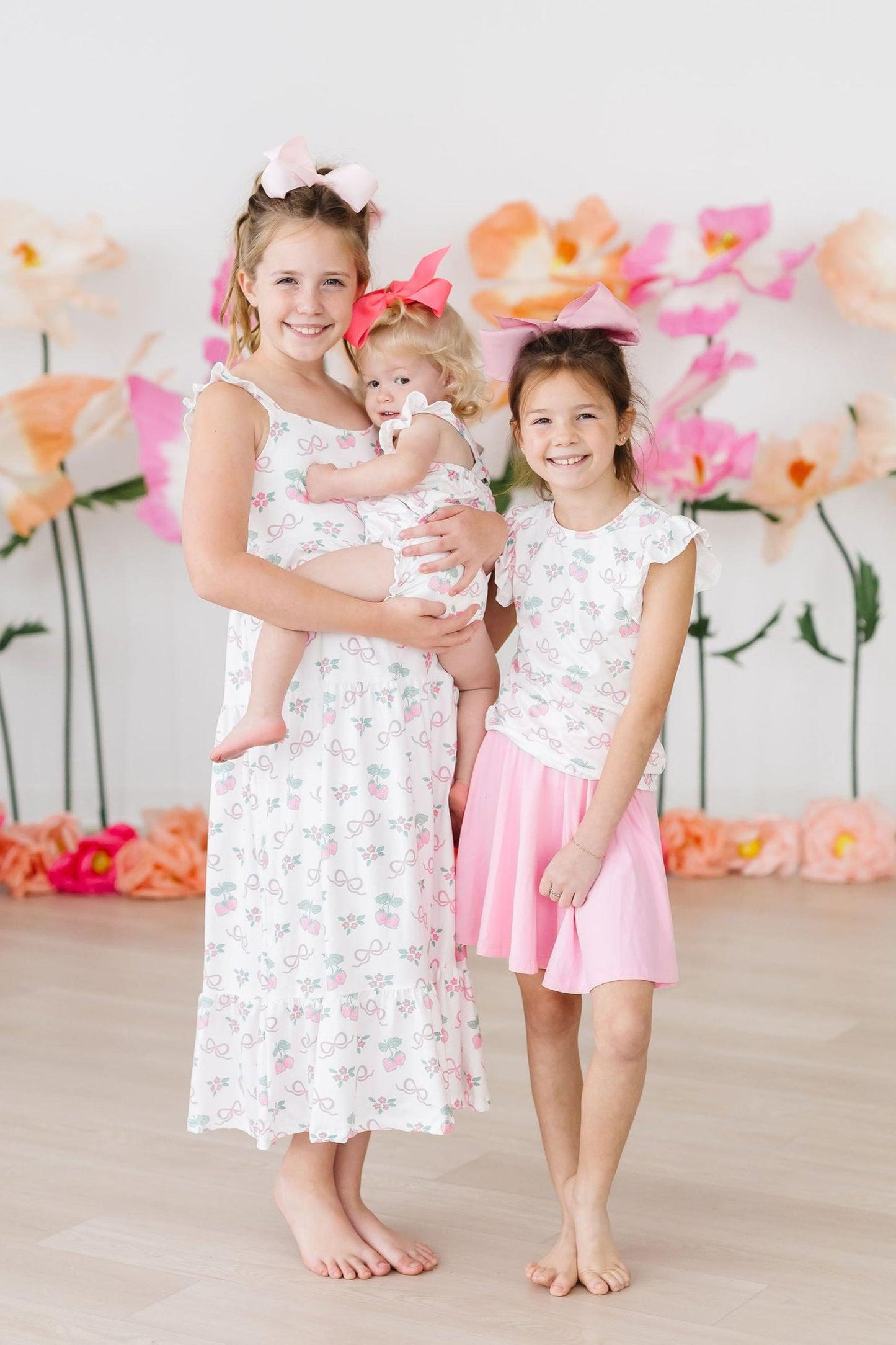 Berries & Bows Ruffle Cross Back Romper Outfit - Mila & Rose ®