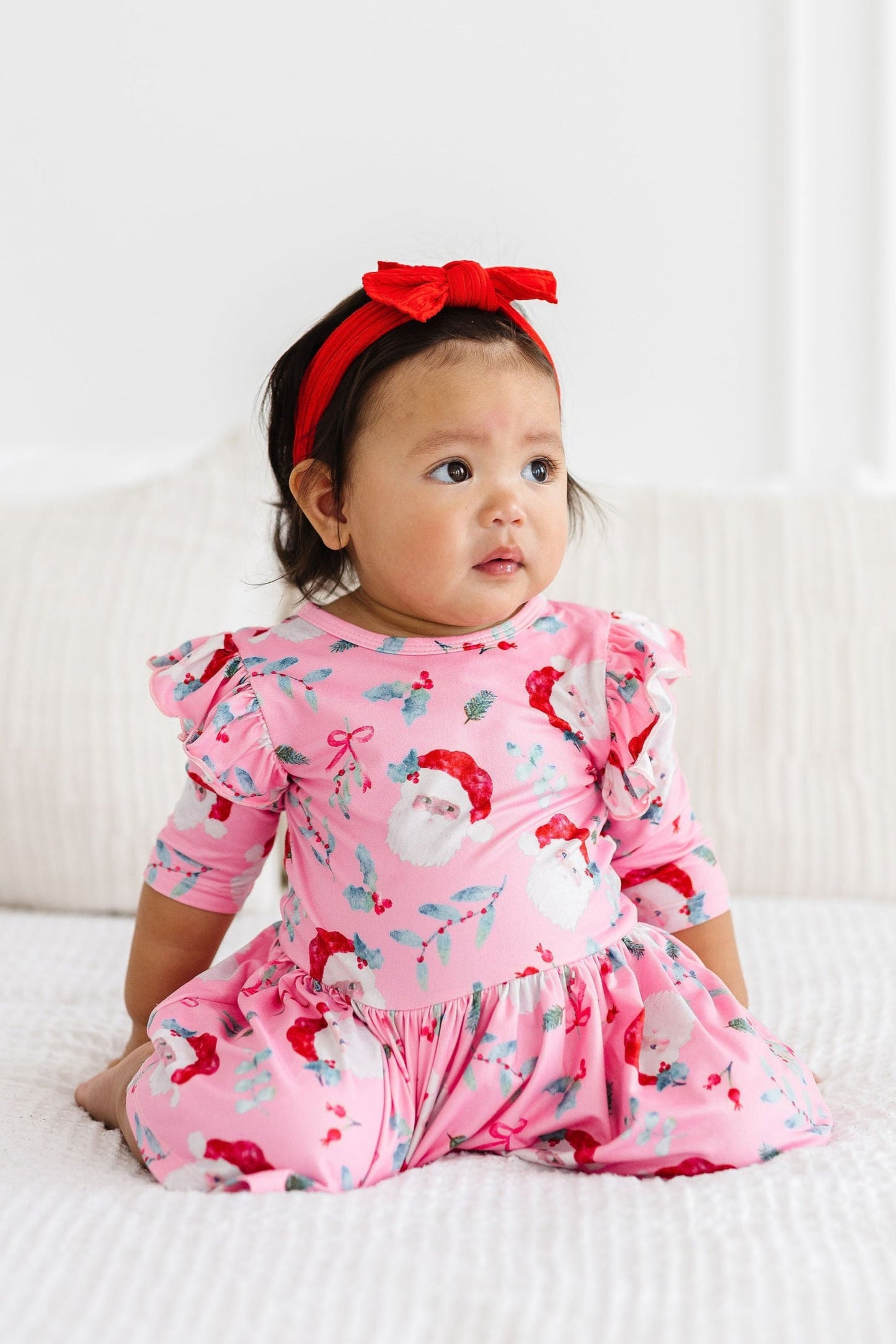 Christmas Santa Twirl Flutter Bodysuit - Mila & Rose ®