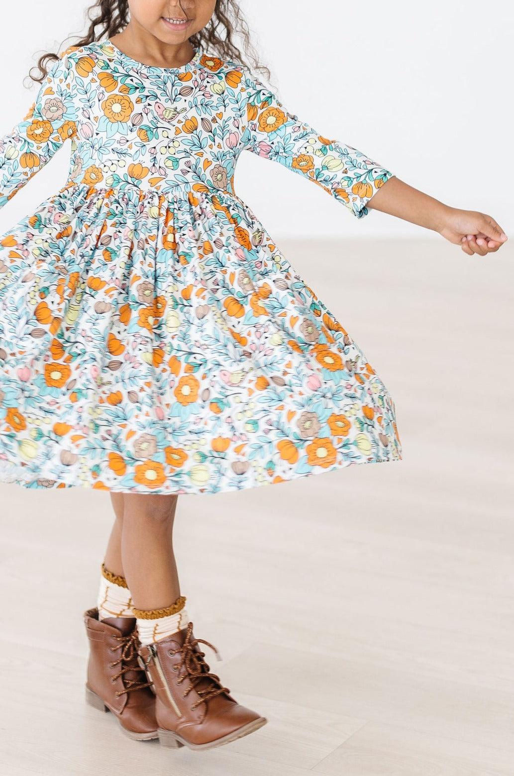 Vintage Vibes Floral Twirl Dress