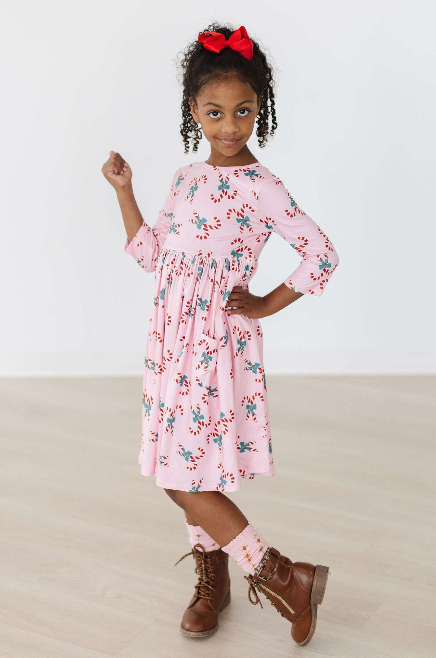 Candy Cane Cutie Christmas Twirl Dress - Mila & Rose ®