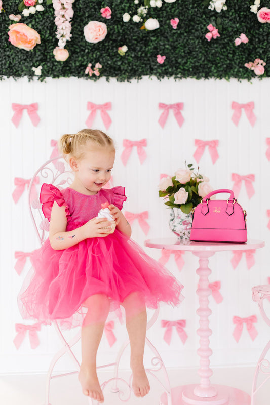 Hot Pink Shimmer Tutu Dress