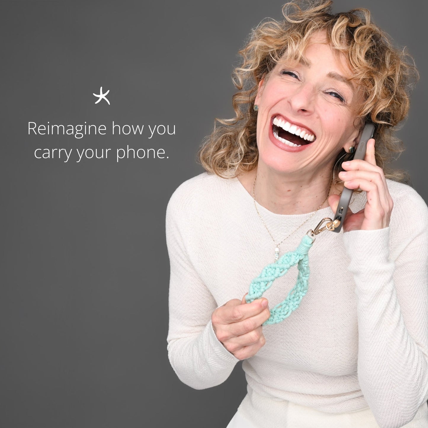 Fresh Mint Macramé Wrist Strap (Phone, Keys, Bag Accessorry)