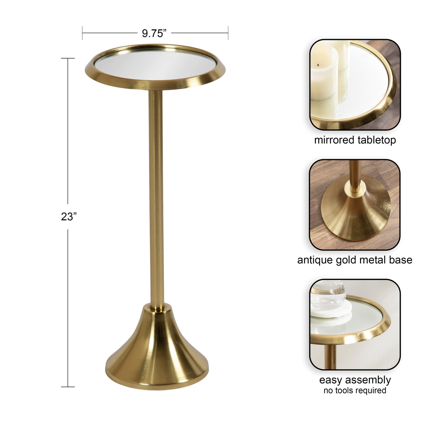 Sanzo Metal Cocktail Table or Plant Stand