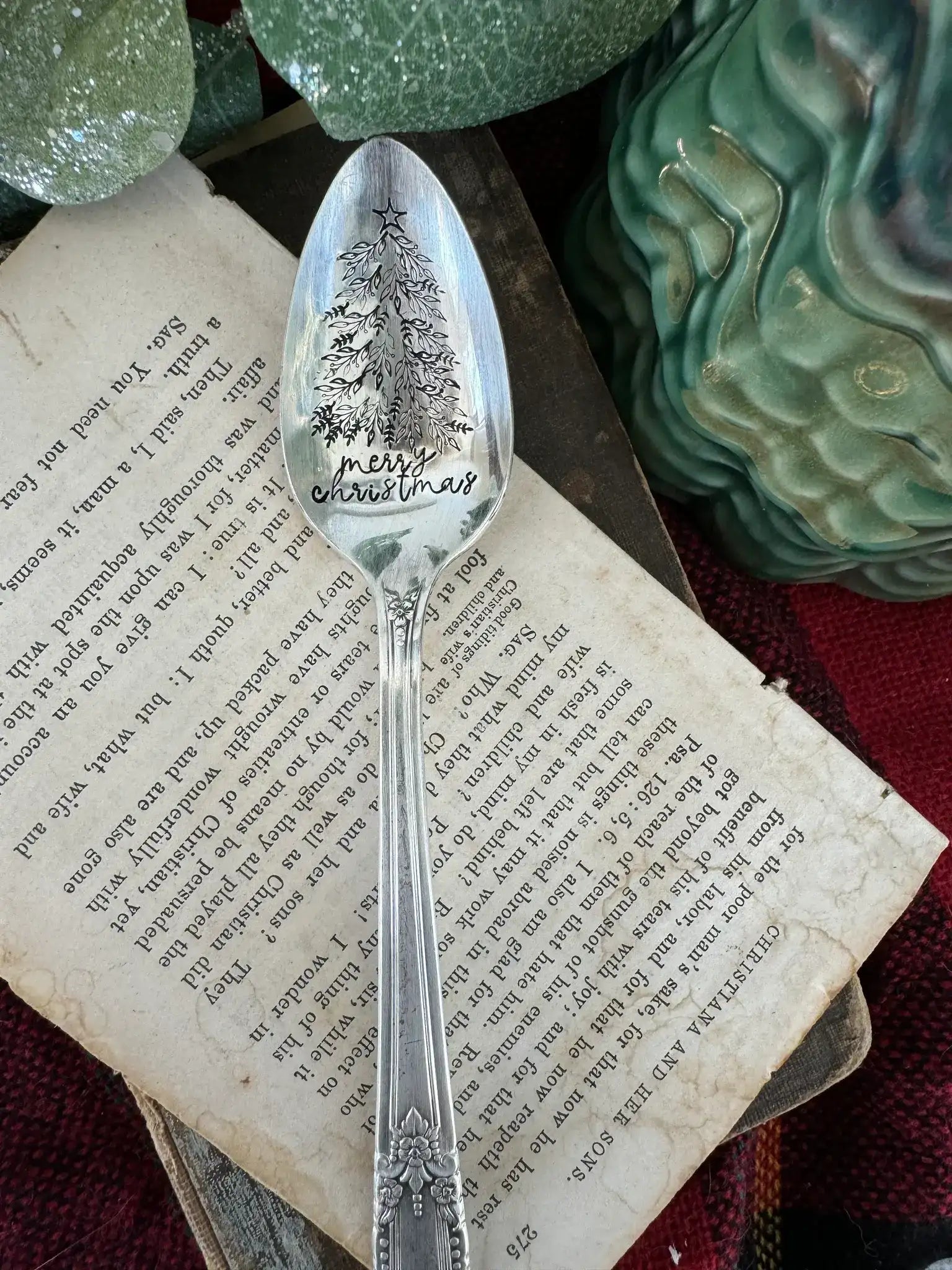 Merry Christmas - Vintage Stamped Spoon - The Sassy Barn
