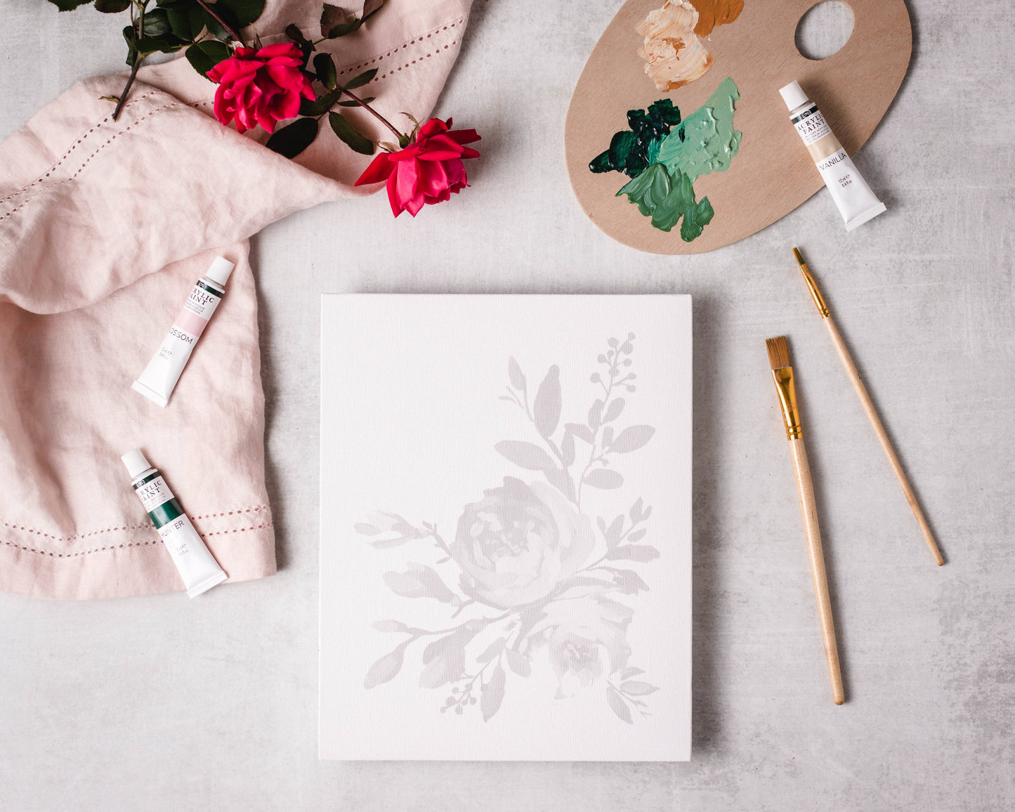 Impressionism Painting Kit - Abstract Roses - Cate Paper Co.