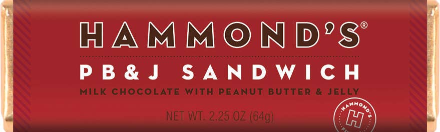 PB & J Sandwich - Milk Chocolate Candy Bar - Hammond’s Candies