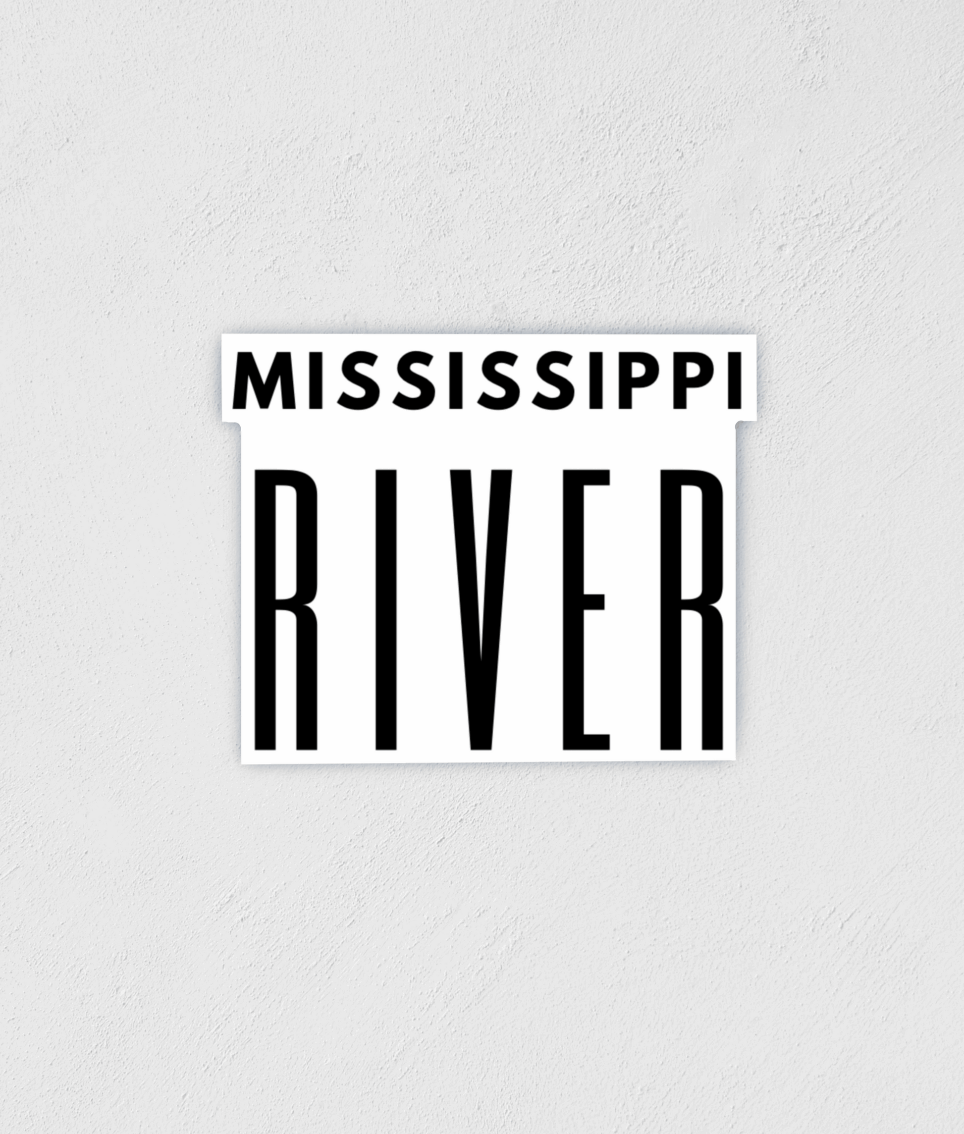 Mississippi River Waterproof Sticker - Little Rocks Design