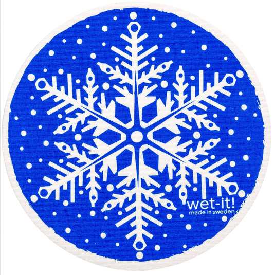 Swedish Dish Cloth - Blue Snowflake - Wet-it!