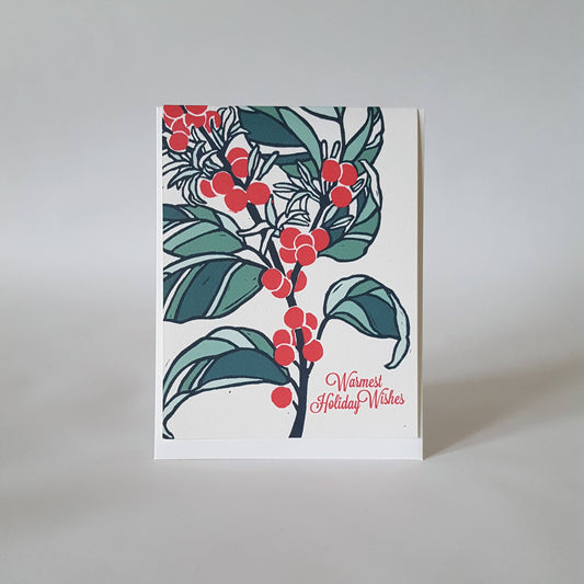 Christmas Greeting Card - Botanical - Little Green