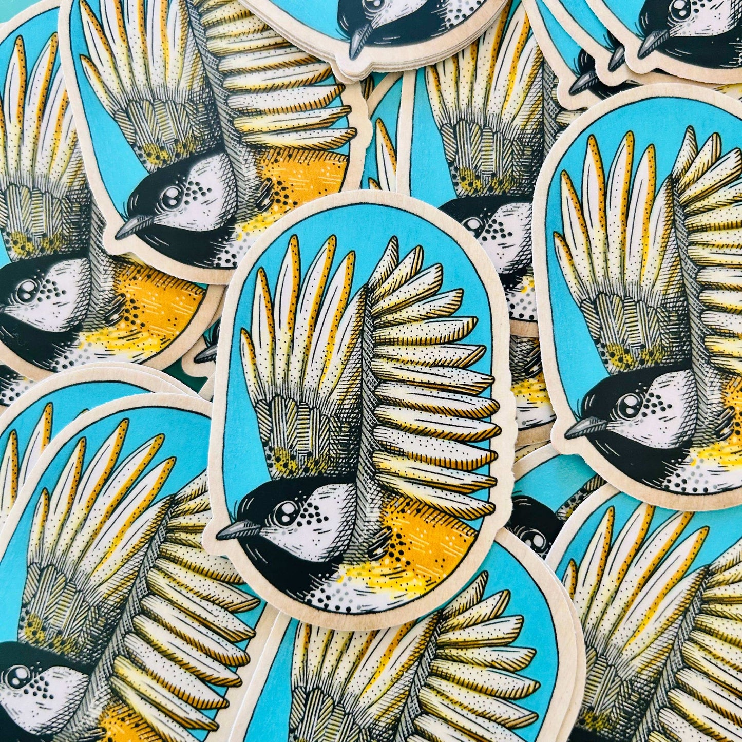 Flying Chickadee Vinyl Sticker - Dear Darlington