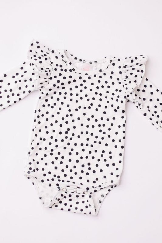 Scattered Dot L/S Flutter Bodysuit