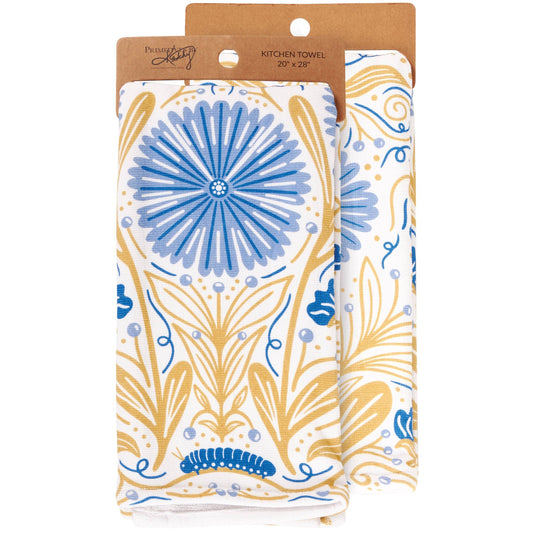 Caterpillar Floral Kitchen Towel