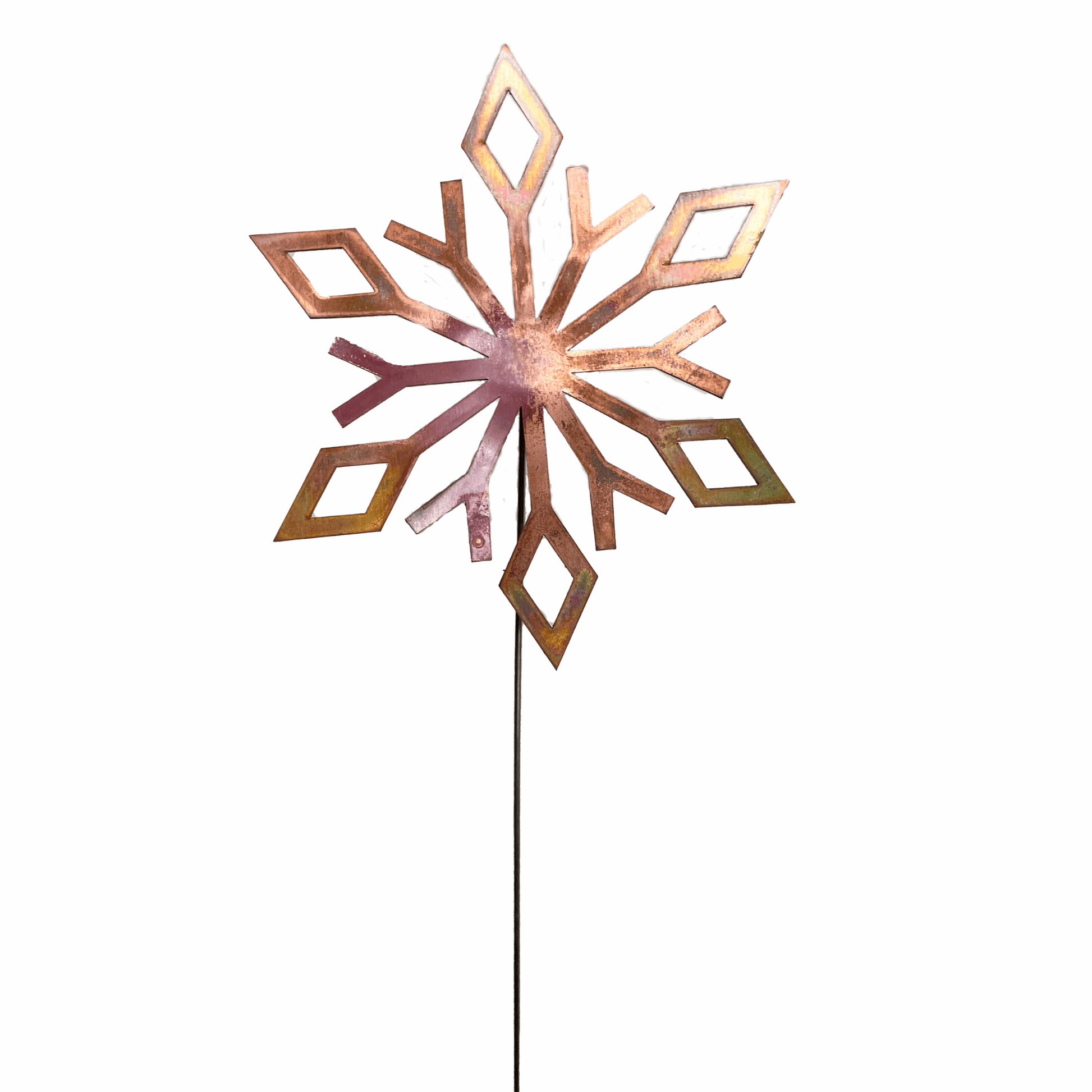Copper Snowflake Garden Stake - Large - Clever Goods by Annabelle Noel Designs