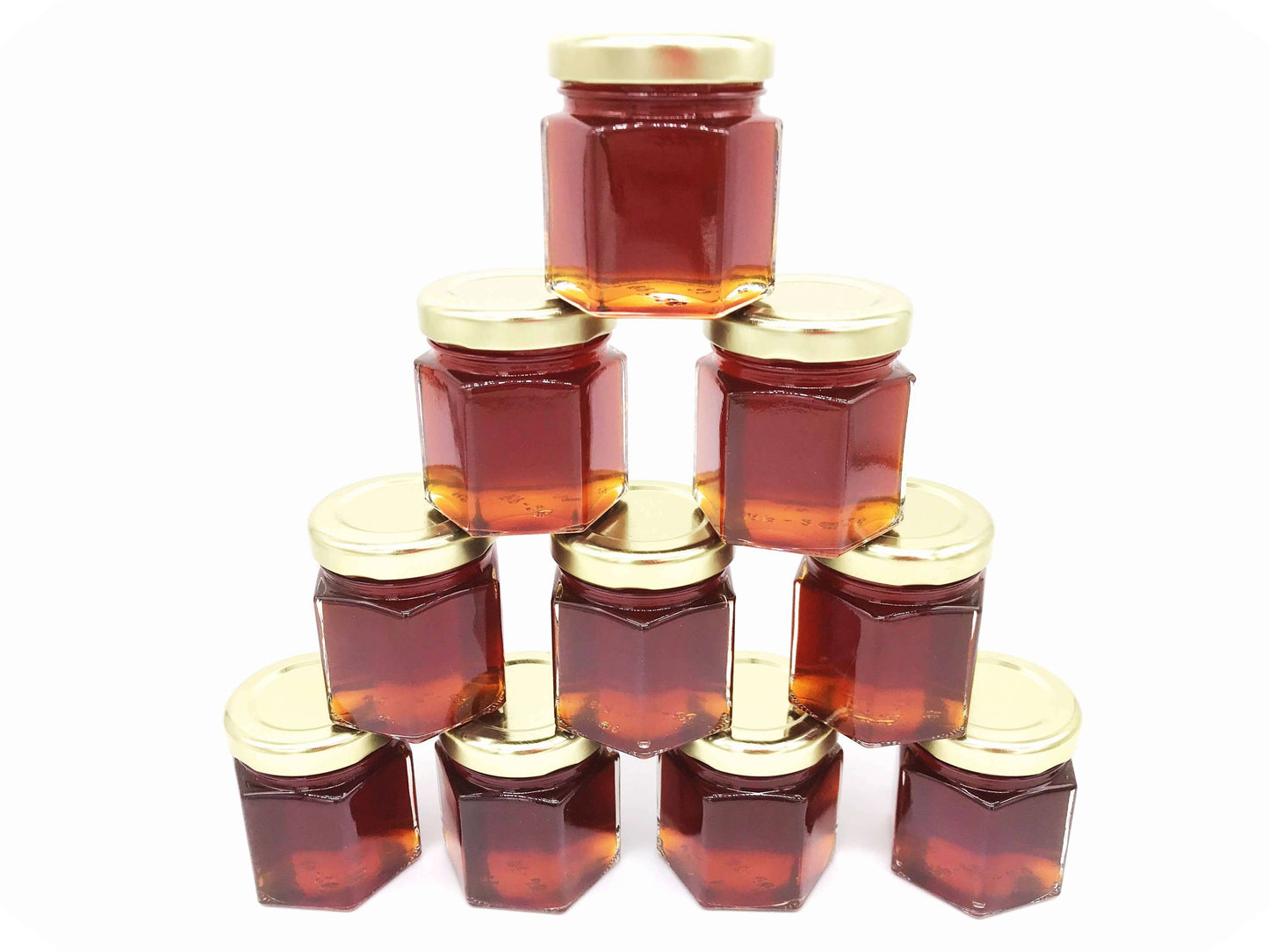 Mini Hexagon Jars of Honey