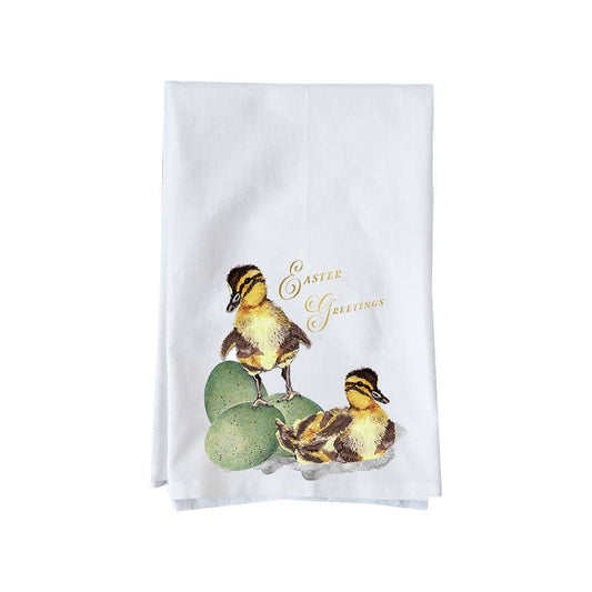Kitchen Towel - Easter Greetings with Ducklings - Knollwood Lane