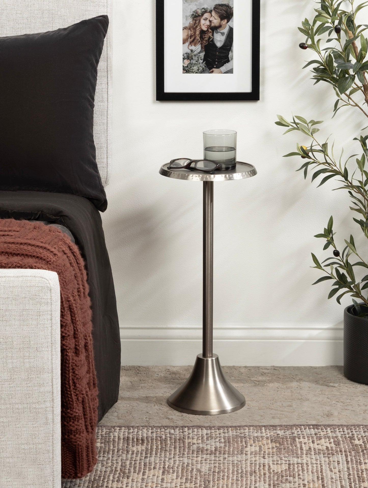 Sanzo Metal Cocktail Table or Plant Stand