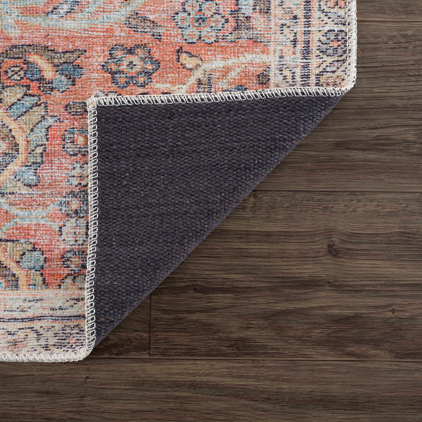 Urpi Rose & Blue Washable Area Rug - Clearance - Boutique Rugs