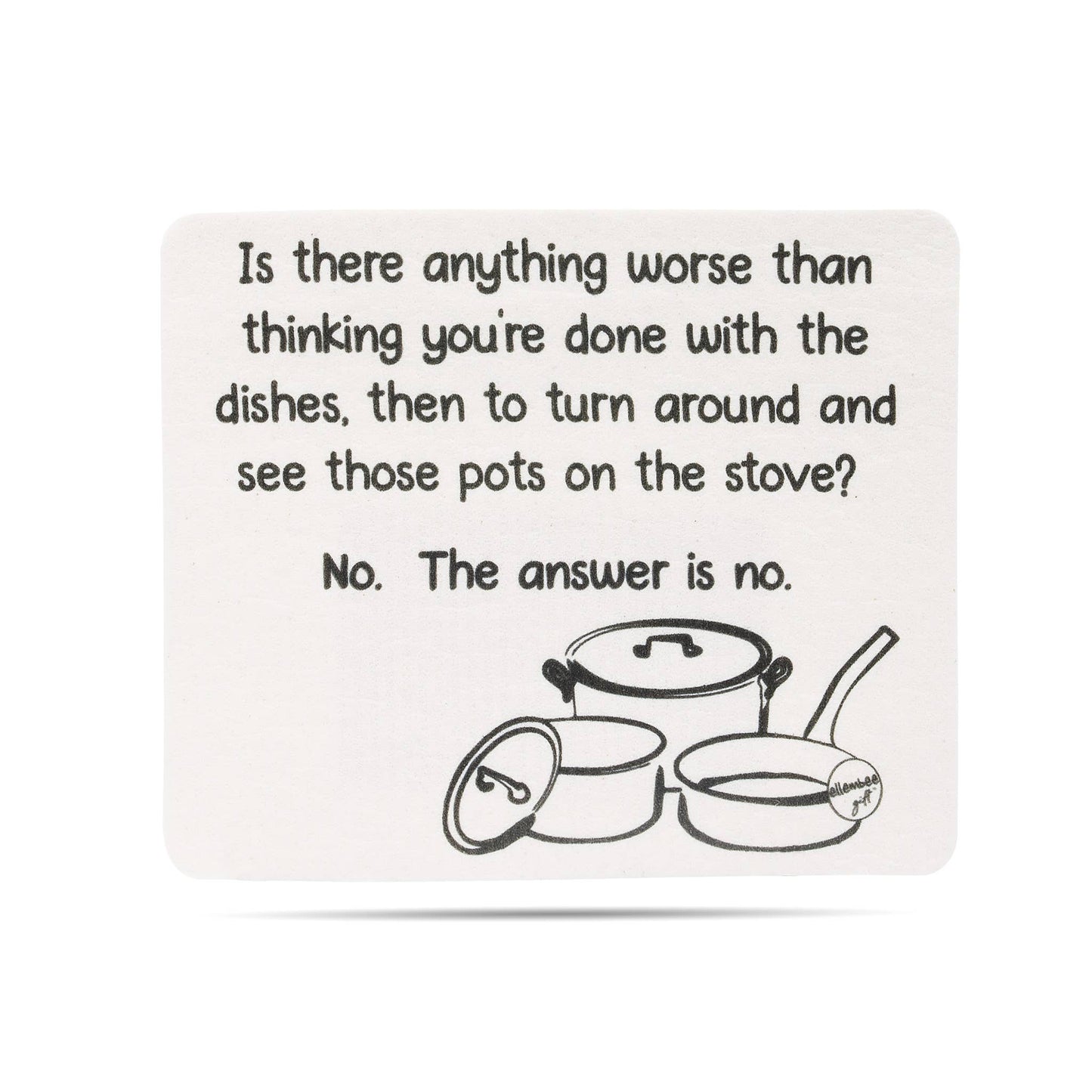 Swedish Dish Cloth - Done with Dishes - Funny - ellembee gift