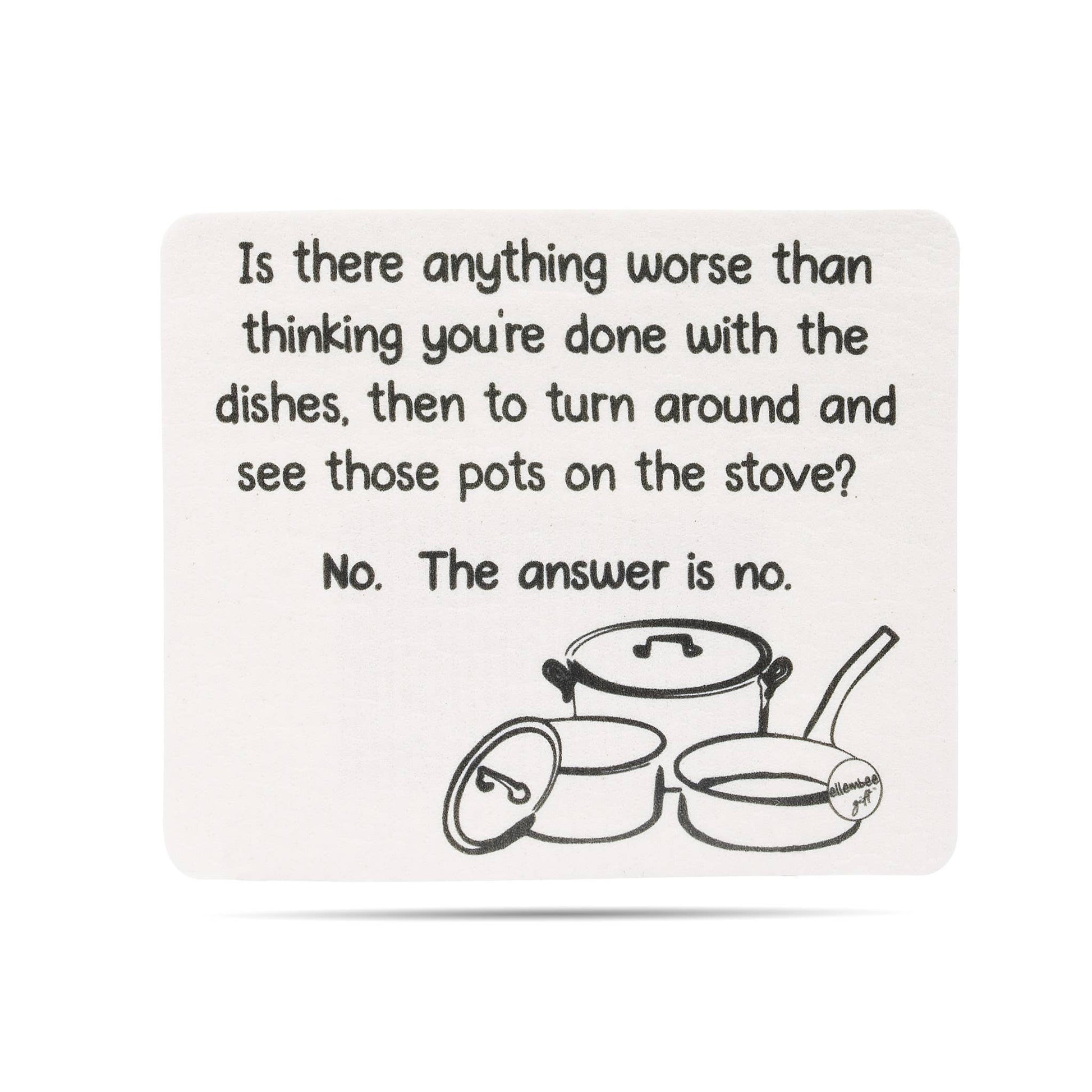 Swedish Dish Cloth - Done with Dishes - Funny - ellembee gift