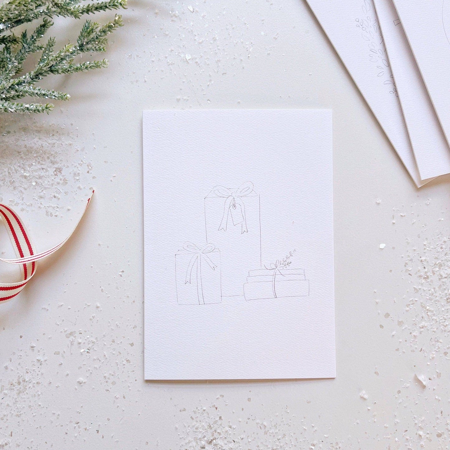 Paintable Notecards - Christmas Cheer