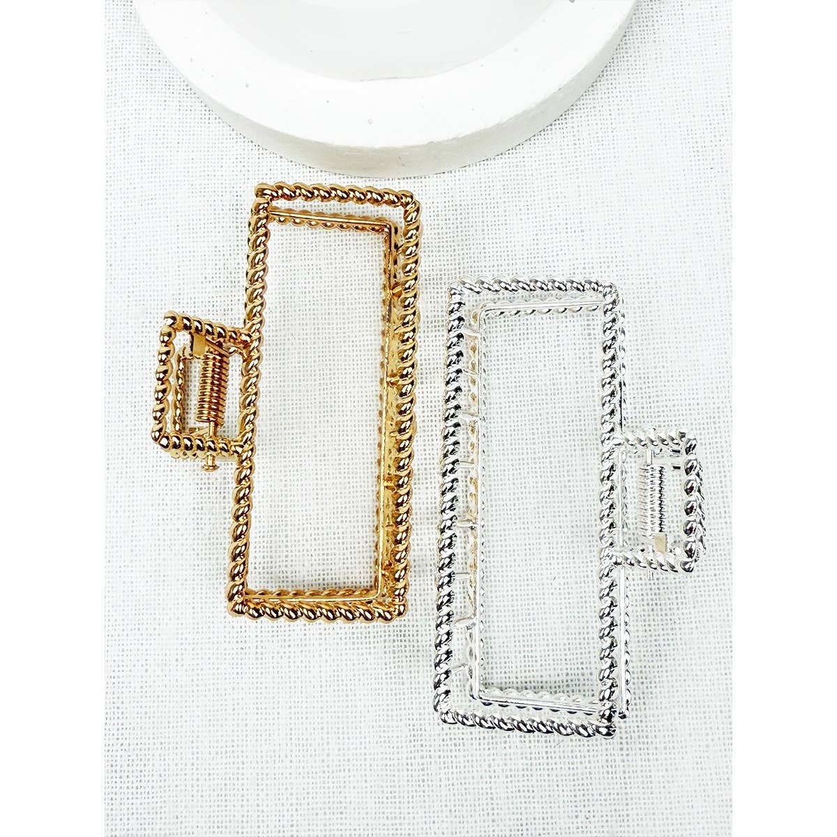 Metal Rectangle Hair Claw Clip