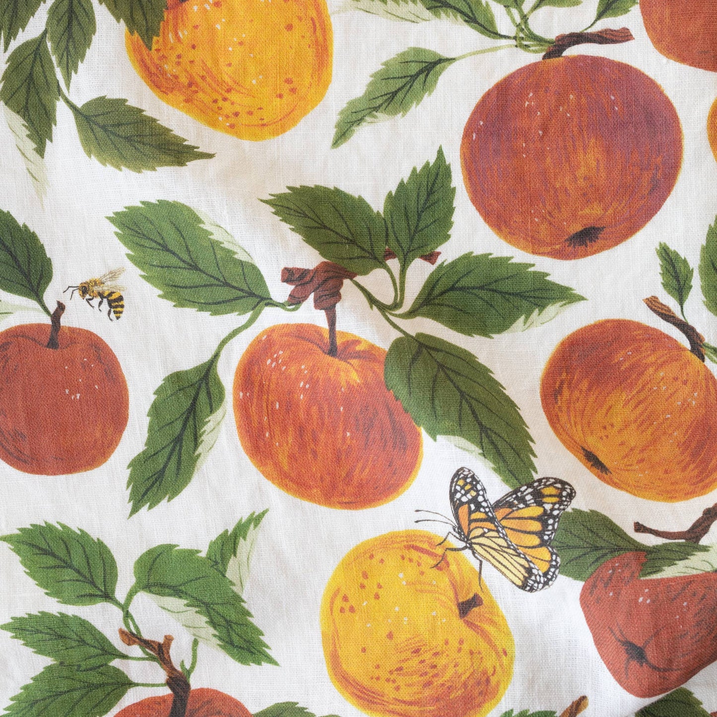 Luxury Tea Towel - Apple Orchard - 100% Linen