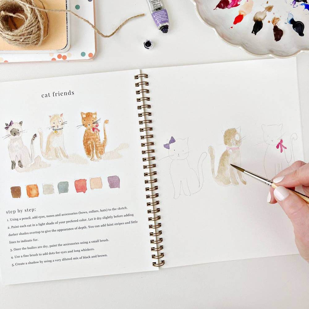 Animals Watercolor Painting Workbook