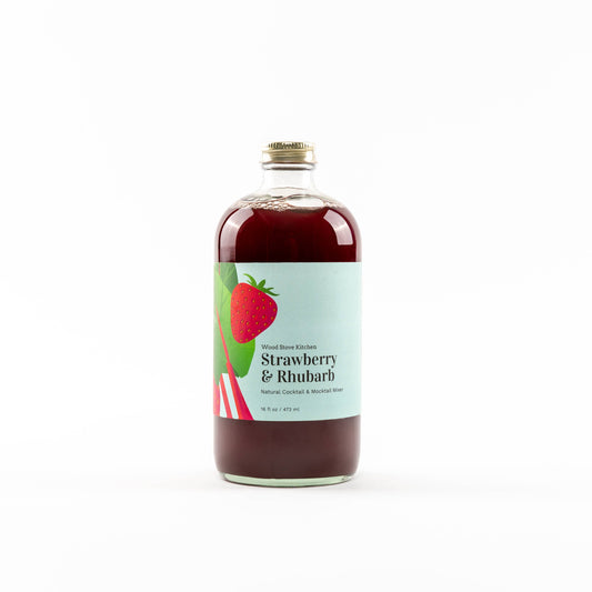 Mélangeur pour cocktails et cocktails sans alcool à la fraise et à la rhubarbe, 16 fl oz