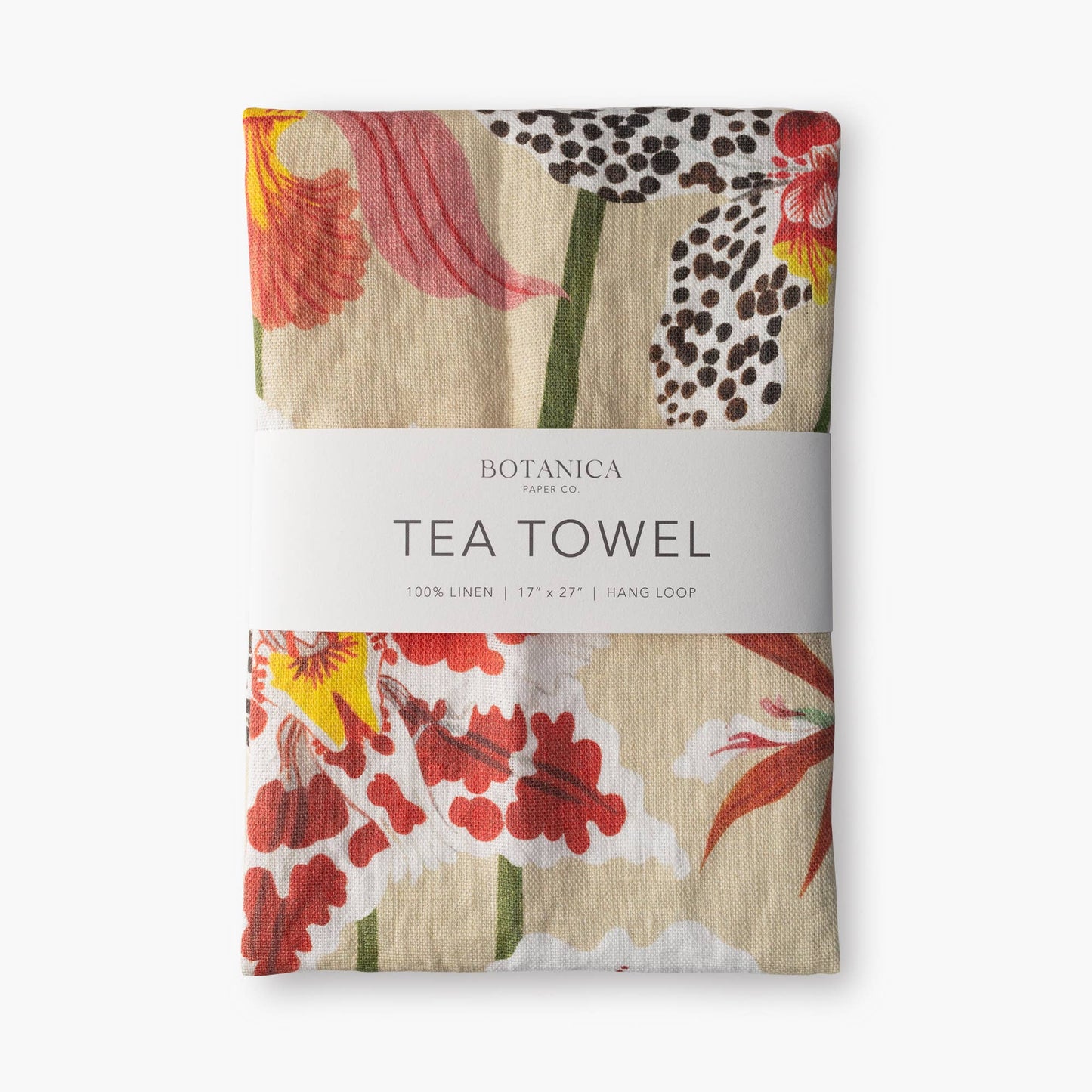 Luxury Tea Towel - Orchids - 100% Linen - Botanica Paper Co.