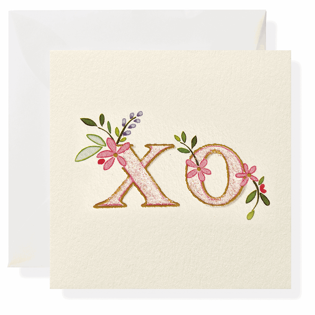 Gift Enclosure Card - XO Floral - Karen Adams Designs