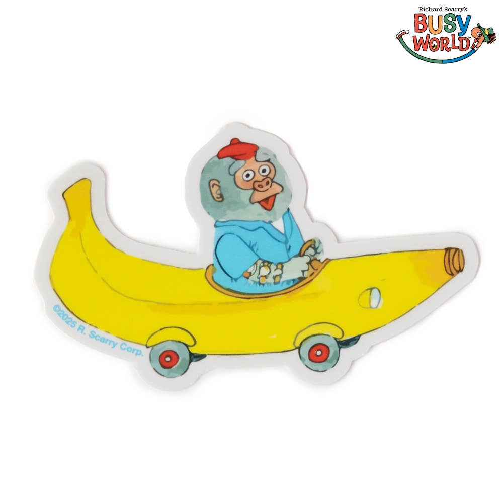 Richard Scarry® - Banana Car Sticker