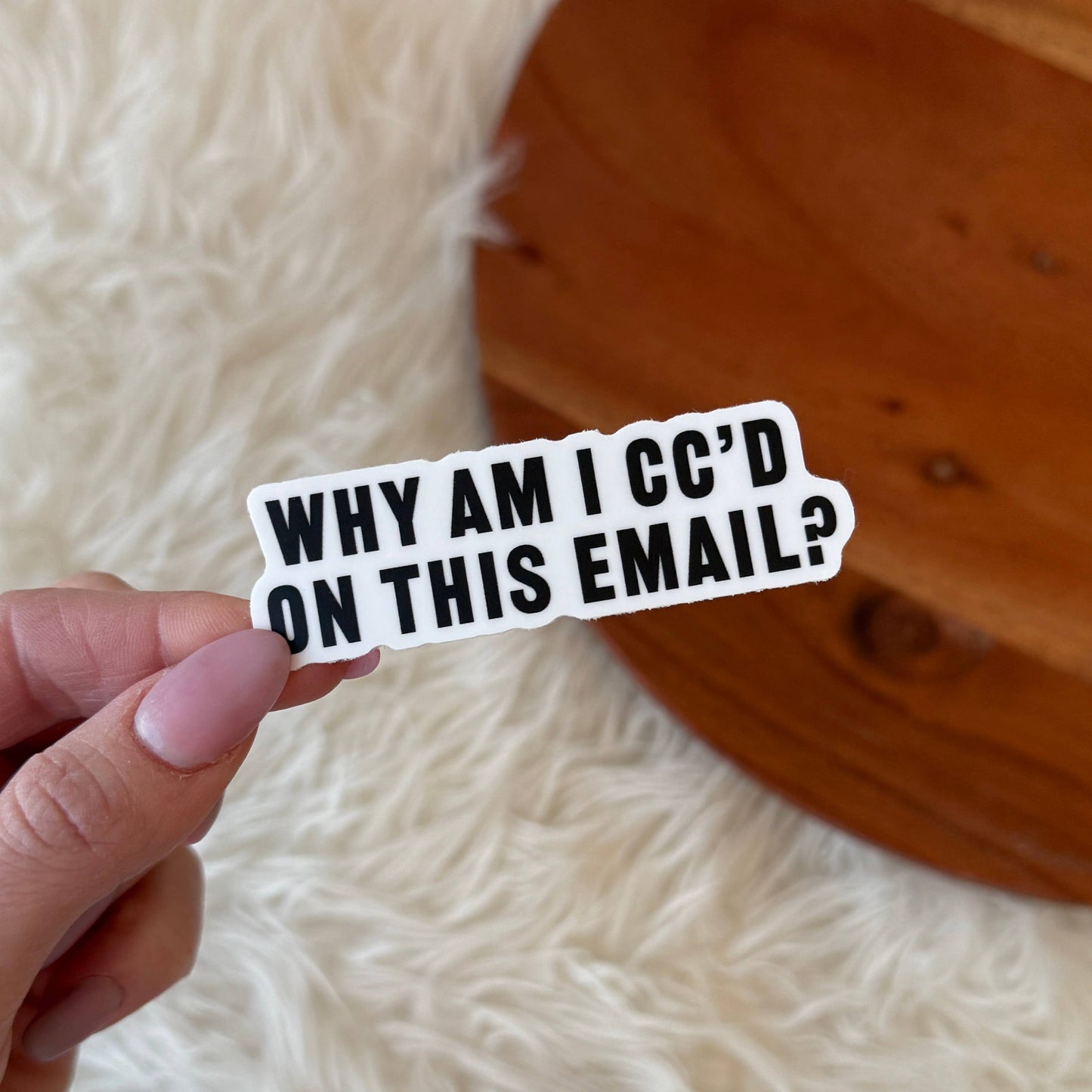 Vinyl Sticker - "Why am I CC'd on this email?" Funny Work