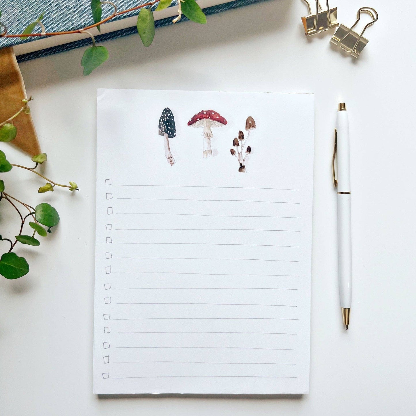 Checklist Notepad - Mushroom