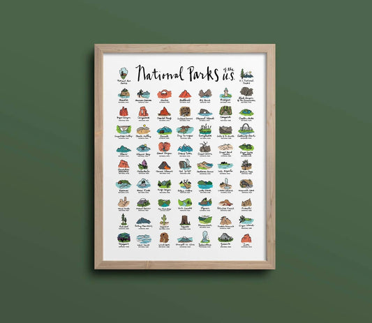 Paint by Number Kit - National Parks Poster - Cate Paper Co.