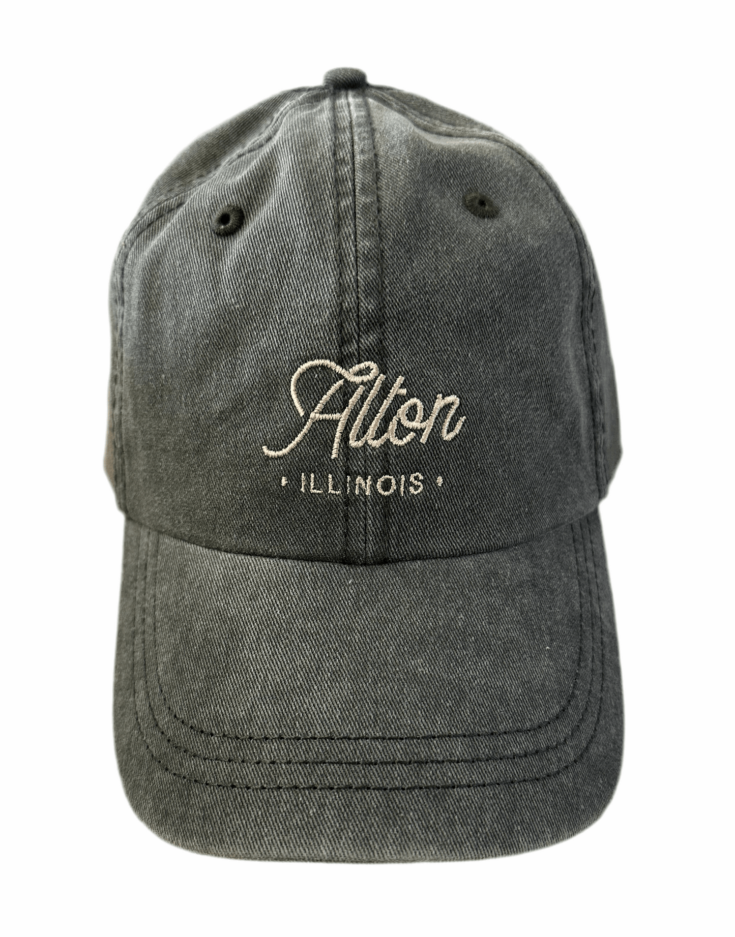 Alton Illinois Script Baseball Hat - Ruff House Print Shop